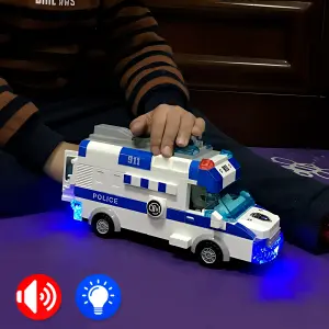 Bloque de Construcción Camon Policía Ambulancia 89-166B: ¡Diversión y Aprendizaje Garantizados! - Camon Policía Ambulancia Bloque 89-166B
