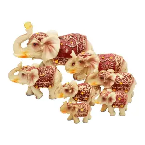 Elefante Beige X 7: Elegancia Vintage para tu Hogar - Elefante Beige X 7 Vintage Decoración