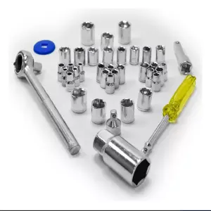 Juego de Copas y Rachchet de 40 Piezas 3/8" Vanadium - JUEGO DE COPAS Y RACHET 40PCS 3/8" VANAD