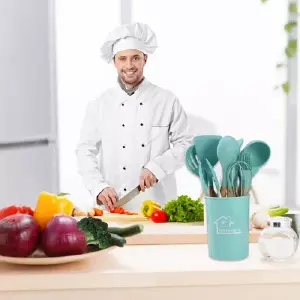 Set Completo de 12 Utensilios de Cocina en Silicona Premium - Set 12 Utensilios De Cocina en Silicona