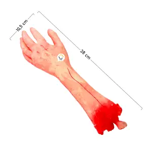 Mano Falsa de Sangre para Halloween: ¡Aterradoramente Realista! - Mano Falsa Sangre Halloween MA01