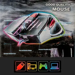 Domina el Juego con el Mouse Ergonómico K17 - Mouse Gamer Para Juego Ergonomico K17