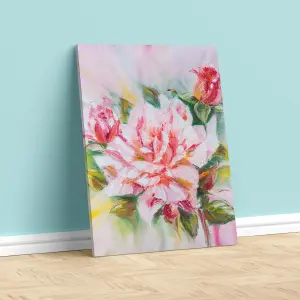 FLORES LIENZO 35: Arte que Florece en Tu Hogar - FLORES LIENZO 35