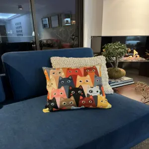 Funda de Cojín Hinchada Gatuna: El Toque Divertido y Cómodo que tu Hogar Necesita - Funda de Cojín  Hinchada Gatuna