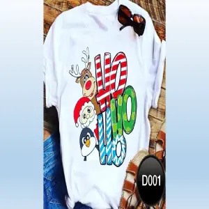 Camiseta "Ho Ho Ho" Navideña - ¡Celebra con Estilo! - CAMISETA DE NAVIDAD HOHOHO