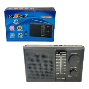 Radio Portátil TOPSONIC con Antena Metálica: Tu Música, Donde Quieras - RADIO CON ANTENA METALICA MARCA TOPSONIC
