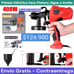 Pistola Pulverizadora Eléctrica Roja: ¡Revoluciona tu Forma de Pintar! - PISTOLA PULVERIZADORA ELECTRICA ROJA