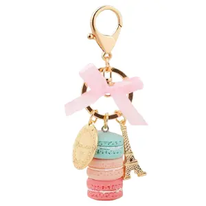 Llavero Macarrón Paris: El Dulce Toque de Elegancia Francesa - Llavero Macarron Paris Accesorio Az Rs