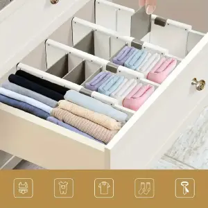 Organiza tus cajones con estilo: Set x 2 divisores - Set x 2 divisores para ordenar cajones