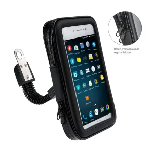 Soporte Estuche Impermeable para Celular en Moto - Soporte Estuche Impermeable Celular Moto