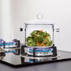Olla de Vidrio Elegante: Cocina con Estilo y Salud - Olla de vidrio sarten