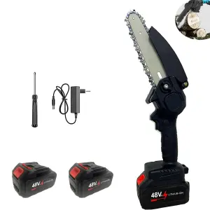Mini Motosierra Portátil 48V con Doble Batería - Mini Motosierra Portatil 48v Dos bateria