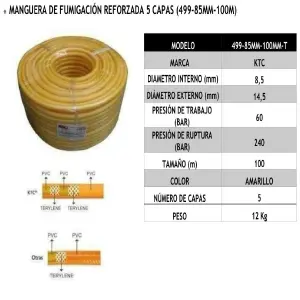 MANGUERA DE FUMIGACIÓN REFORZADA: ¡TU ALIADA PERFECTA PARA LA AGRICULTURA! - MANGUERA DE FUMIGACION REFORZADA 5 CAPAS