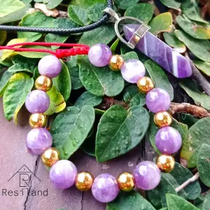 Combo Amatista: Elegancia y Protección - Combo Amatista Pulsera + Colgante