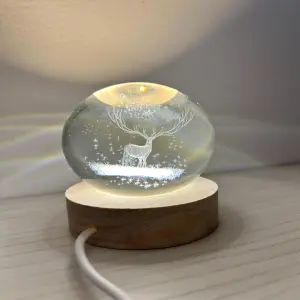 Lámpara Bola de Cristal Esfera Nocturna: Ilumina Tus Noches con Magia - Lampara Bola De Cristal  Esfera Noche