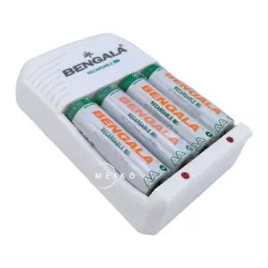 Kit Esencial de Carga: Pilas AA Recargables y Cargador - Kit de cargador y  pilas recargables AA