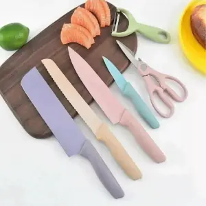 Set X6 de Cuchillos de Cerámica Kitchen: ¡Elegancia y Precisión en tu Cocina! - Set X6 De Cuchillos En Cerámica Quitchen
