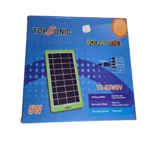 Panel Solar 5W con Cable: Energía Limpia al Alcance de Tu Mano - Panel Solar 5W con cable múltiples tipos
