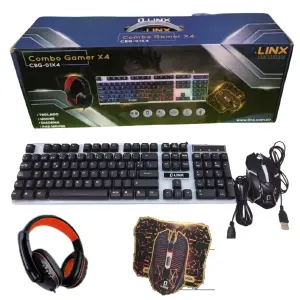 Kit Combo Gamer X4 Linx CBG-01X4: ¡Experimenta el Juego al Máximo! - Kit Combo Gamer  X4 Linx Cbg-01X4