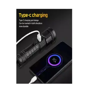 Linterna LED Potente para Exteriores con Función Power Bank - Linterna Para Exteriores Power Bank