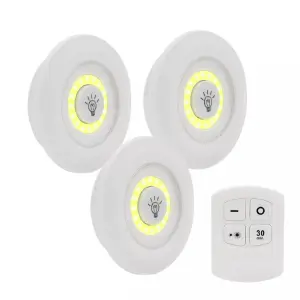 Set X3 Luces LED con Control Remoto: Ilumina tu hogar con estilo - Set X3 Luces Led Con Control Remoto