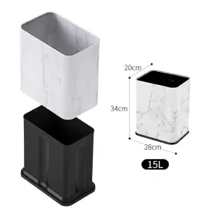Papelera de Acero Inoxidable 15L - Papelera Acero Inoxidable 15L 12cm022