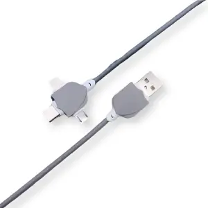 Cable de Carga Universal XS-020: Conexión Fiable - CABLE 3 puntas XS-020