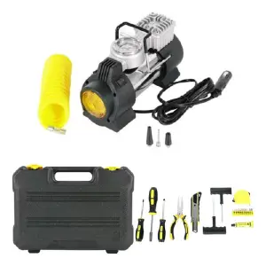 Compresor de Aire para Automóvil con Kit de Herramientas Esenciales - Compresor Para Auto con Herramientas