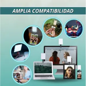 PANEL LUZ SELFIE: Iluminación Perfecta para Fotos y Videos - PANEL LUZ SELFIE LUZ CALIDA FRIA ILUMINA