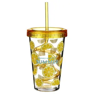 Termo Vaso con Pitillo y Tapa Naranja: Tu Compañero Ideal - Termo Vaso Pitillo Espiral Tapa Naranja