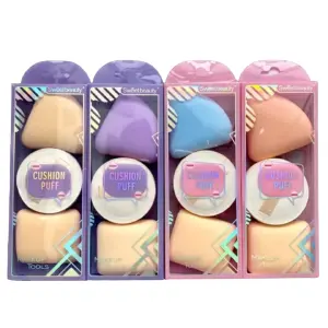 Set de Esponjas y Pomo para Maquillaje x3: La Base de tu Belleza - ESPONJA Y POMO X3 BLENDER
