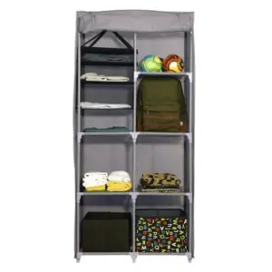 Organiza tu Espacio con Elegancia: Closet de Tela Gris ARMARIO GU - Closet De Tela 73x161x44 Gris ARMARIO GU