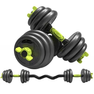 Kit de Pesas Mancuernas 40kg RUSAS Verde: Tu Gimnasio en Casa - Kit Pesas Mancuernas 40kg RUSAS verde