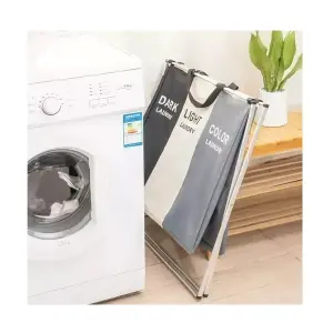Cesto Triple Plegable para Ropa Sucia: ¡Organización y Estilo en un Solo Producto! - Cesto Triple Plegable Para Ropa Sucia