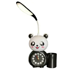 Lámpara Oso Panda Recargable: ¡Dulce Compañía y Luz para tu Noche! - Lampara Oso Panda Recargable Con Reloj D
