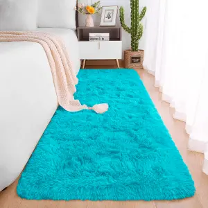 Tapete de Pie de Cama Turquesa: Elegancia y Confort para Tu Dormitorio - Tapete Pie De Cama Turquesa 150x60cm