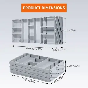 Organizador de Cajones Expandible: ¡Transforma tu Espacio! - Organizador Cajones Expandible 3 Niveles