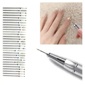 Kit de 30 Brocas para Limas de Uñas: ¡Transforma tu Manicura! - kit 30 brocas Para Limas De Uñas Manicur