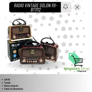 RADIO VINTAGE RX-BT1112: El Sonido del Ayer, Conectado Hoy - RADIO VINTAGE  RX-BT1112