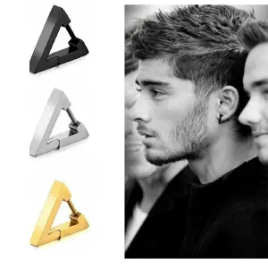 Arete Candonga Argolla Triángulo: Elegancia Unica para Todos - Arete Candonga Argolla Triangulo Unisex