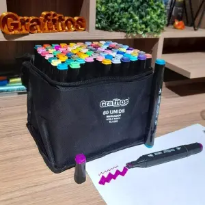 Set de 80 Marcadores de Arte con Doble Punta: ¡Desata tu Creatividad! - SET DE 80 MARCADORES DOBLE PUNTA