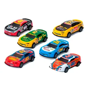 ¡Acelera la Diversión con el Set de 6 Carros de Rally de Impulso! - Carro Rally De Impulso Juguete Niño X 6