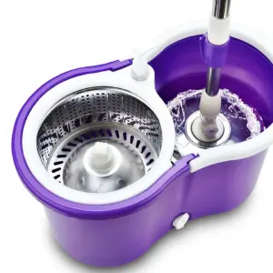 TRAPERO GIRATORIO CON ESCURRIDOR PEQUEÑO: ¡Limpieza Fácil y Eficiente! - TRAPERO GIRATORIO CON ESCURRIDOR PEQUEÑO