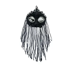 Descubre la Elegancia: Antifaz Negro con Tiras - ANTIFAZ NEGRO CON TIRAS