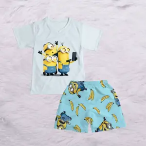 Pijama Infantil de Minions con Bananas - pijama niño bananas minios