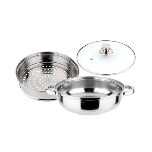Olla a Vapor de 28cm: Cocina Saludable y Deliciosa - OLLA A VAPOR 28CM