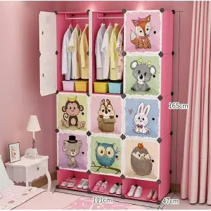 ARMARIO INFANTIL CON ZAPATERO ROSA: ¡El espacio perfecto para tu pequeña! - ARMARIO INFANTIL CON ZAPATERO ROSA