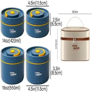 Set Lonchera Portacomida: Tu Compañero Ideal para Cada Comida - Set Lonchera Portacomida