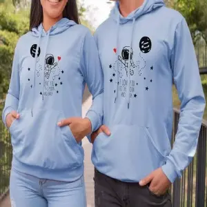 Buzo Astronauta para Parejas: Un Viaje Cósmico Juntos - Buzo, Buso Hoodie astronauta pareja