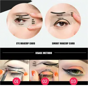 Molde Delineador de Ojos: ¡Define tu Mirada con Estilo! - Molde Delineador Ojos 2 Estilos X12 Uds